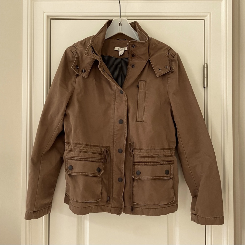 LOFT Hooded Utility Jacket Size S